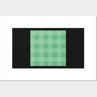 Orchard Plaid - Dark Green and Light Green Posters and Art